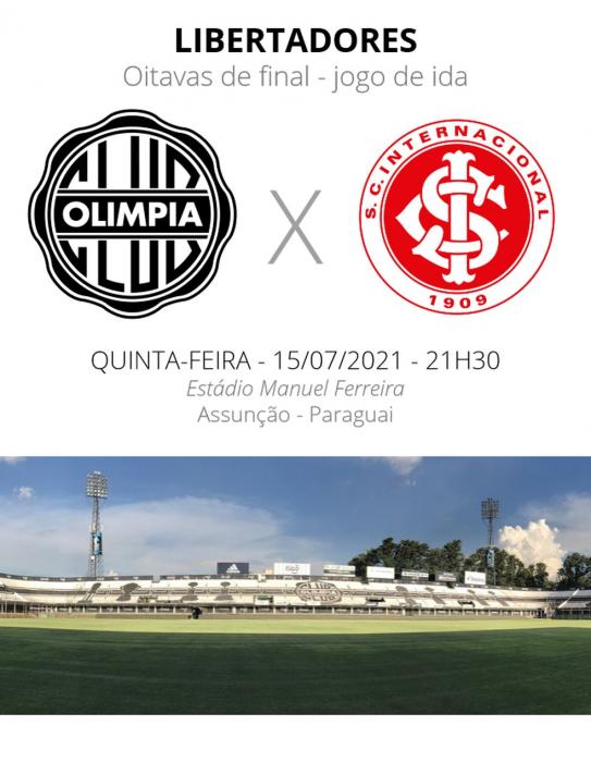 Olimpia x Inter: veja escalações, desfalques e arbitragem da partida