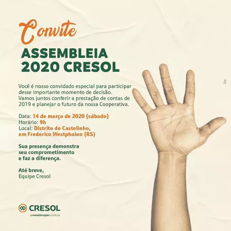 Cresol Frederico Westphalen realiza Assembleia Geral no sábado