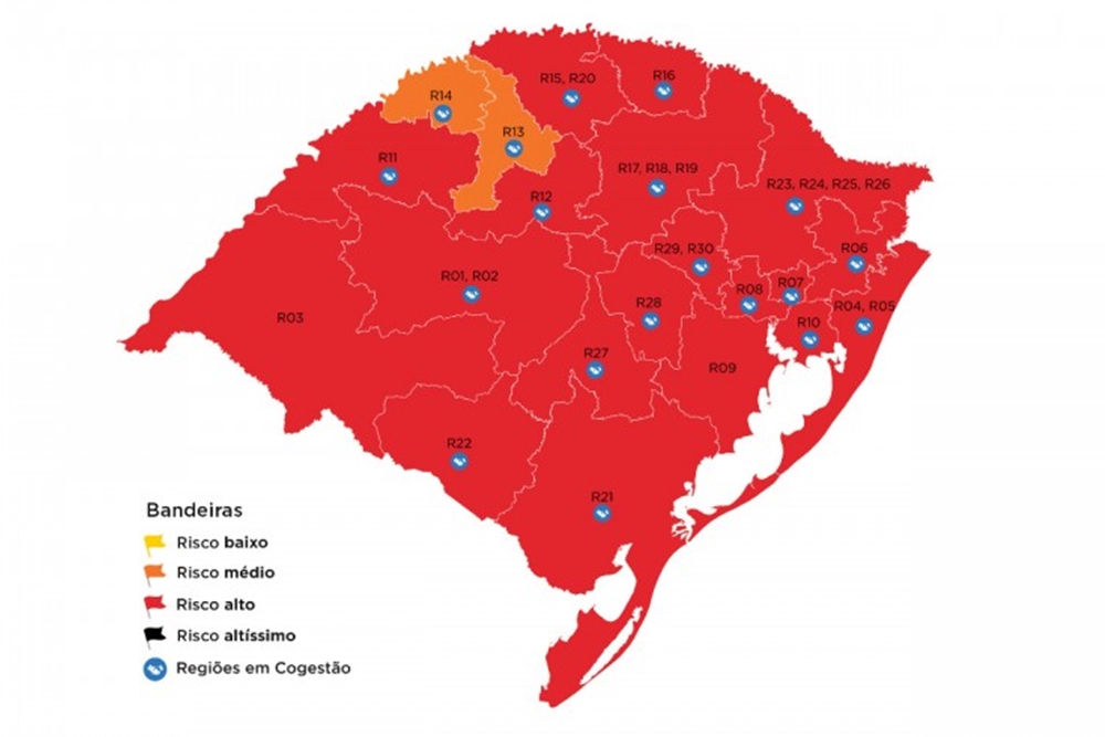 Recursos são indeferidos e RS fica quase todo vermelho no mapa definitivo da 36ª rodada