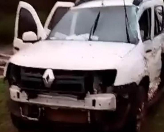 Homem morre e bebê é arremessado para fora de veículo em acidente no trevo de Palmeira das Missões