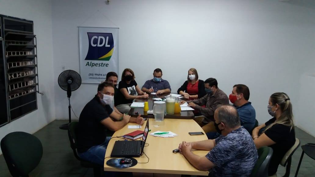 REUNIÃO DA CDL DE ALPESTRE PARA DEFINIR METAS PARA 2021