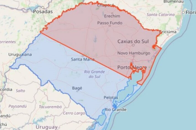 Defesa Civil emite alerta de temporal para o RS