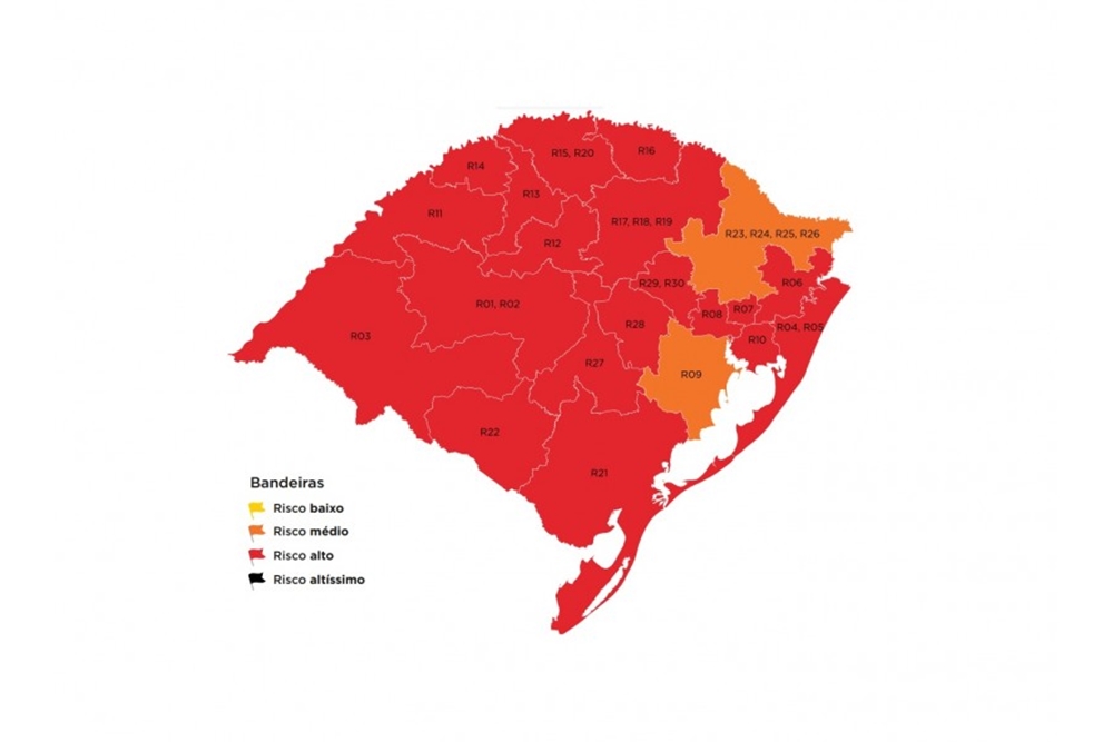 Com um recurso deferido, mapa definitivo fica com 19 regiões em vermelho e duas em laranja na 37ª rodada