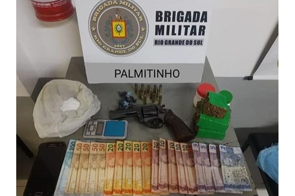 Brigada Militar prende indivíduo por tráfico de drogas em Palmitinho