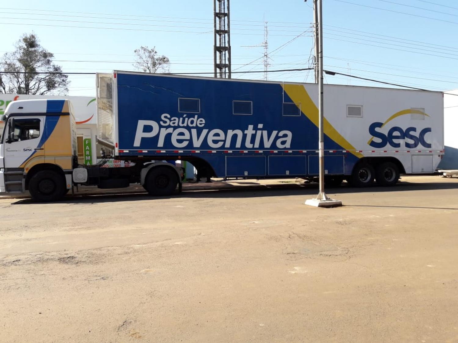 Carreta da Unidade Sesc de Saúde Preventiva já está Alpestre