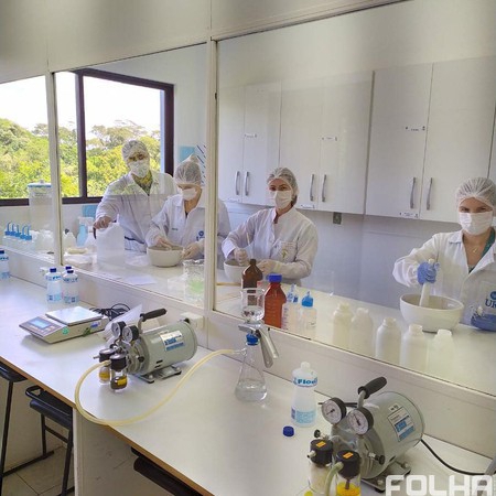 URI-FW produz álcool gel para Secretaria de Saúde