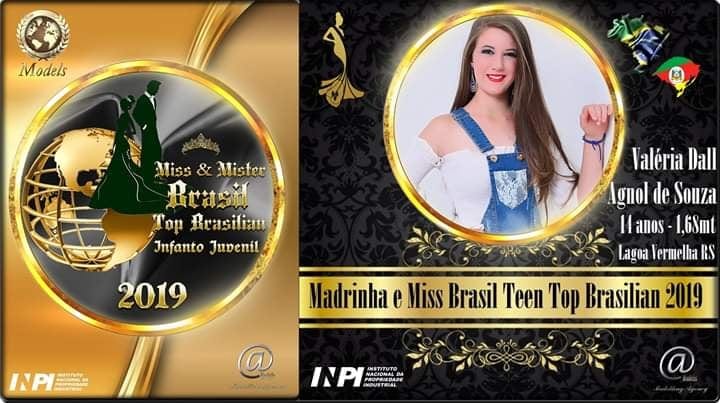 Adolescente de Lagoa Vermelha irá receber título de Miss Brasil Top Brazilian